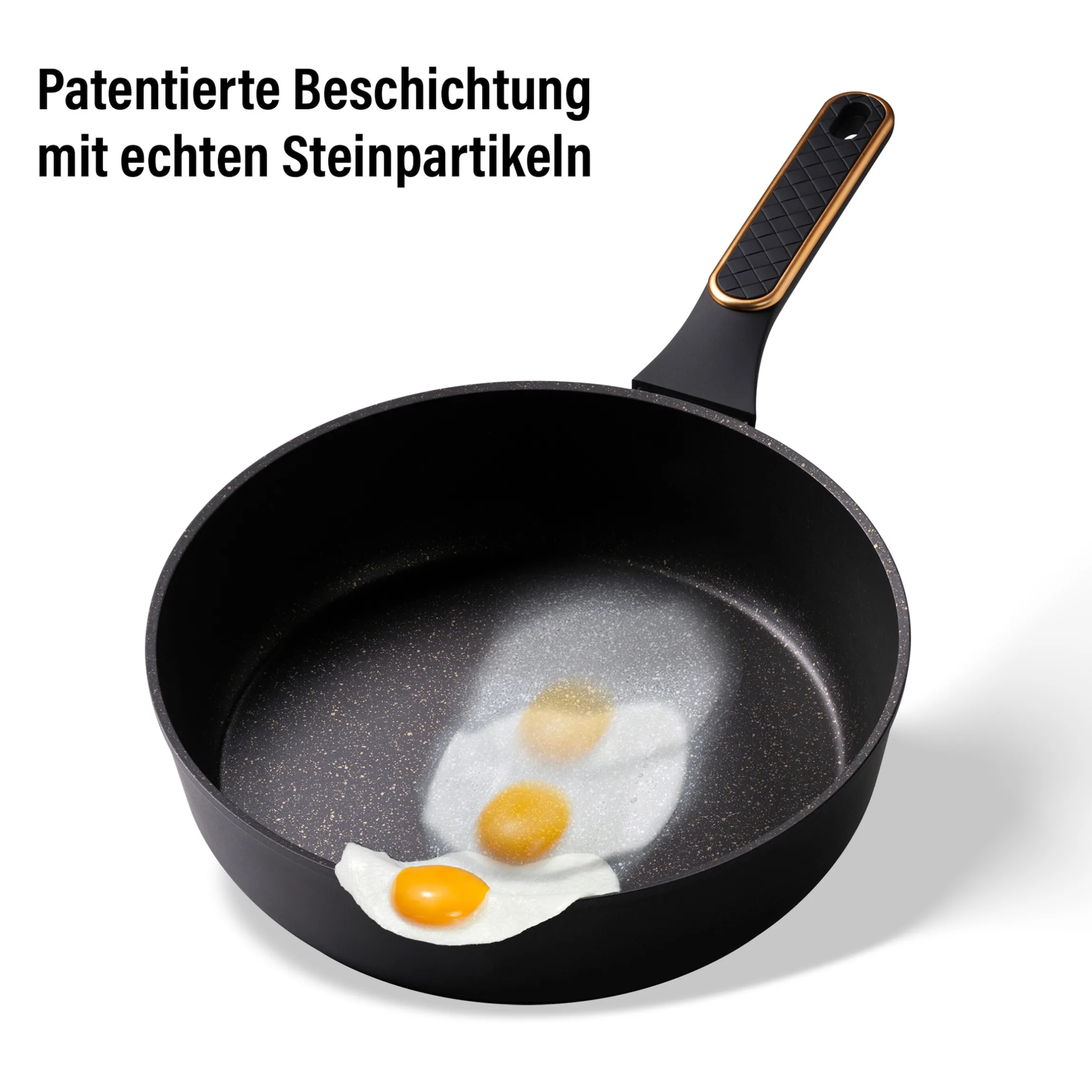 STONELINE Schmorpfanne 28 cm Roségold | mit Deckel