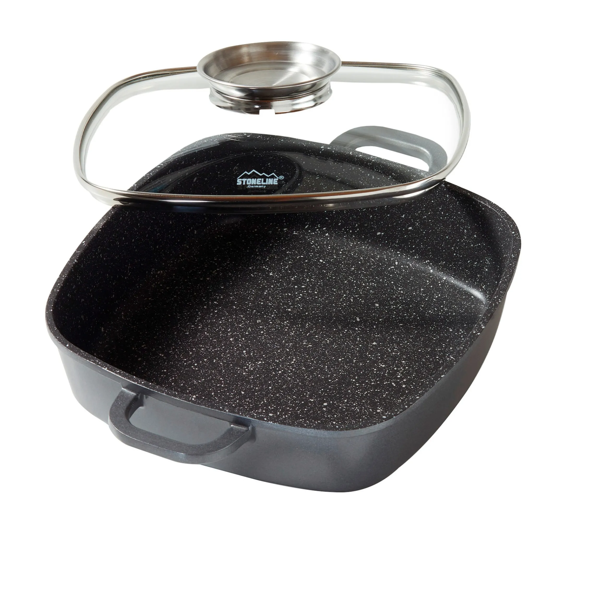 STONELINE Servierpfanne Eckig 24 cm | mit Deckel