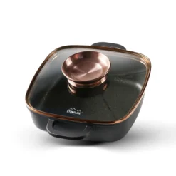 STONELINE Servierpfanne Eckig 20 cm Roségold | mit Deckel