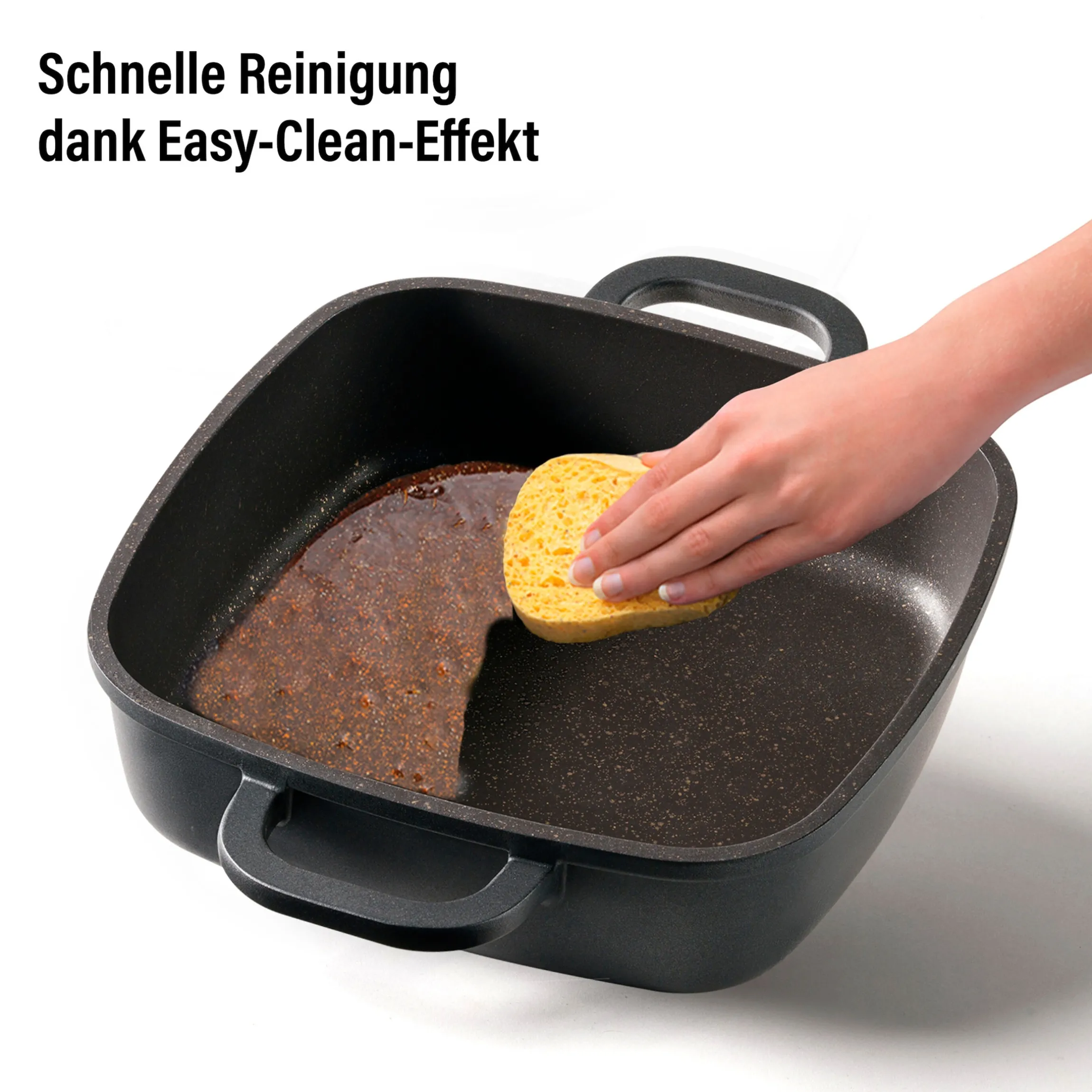 STONELINE Servierpfanne Eckig 20 cm Roségold | mit Deckel