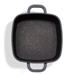 STONELINE Servierpfanne Eckig 20 cm Roségold | mit Deckel