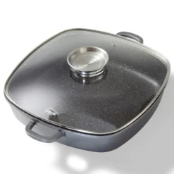 STONELINE Servierpfanne Eckig 32 cm | mit Deckel