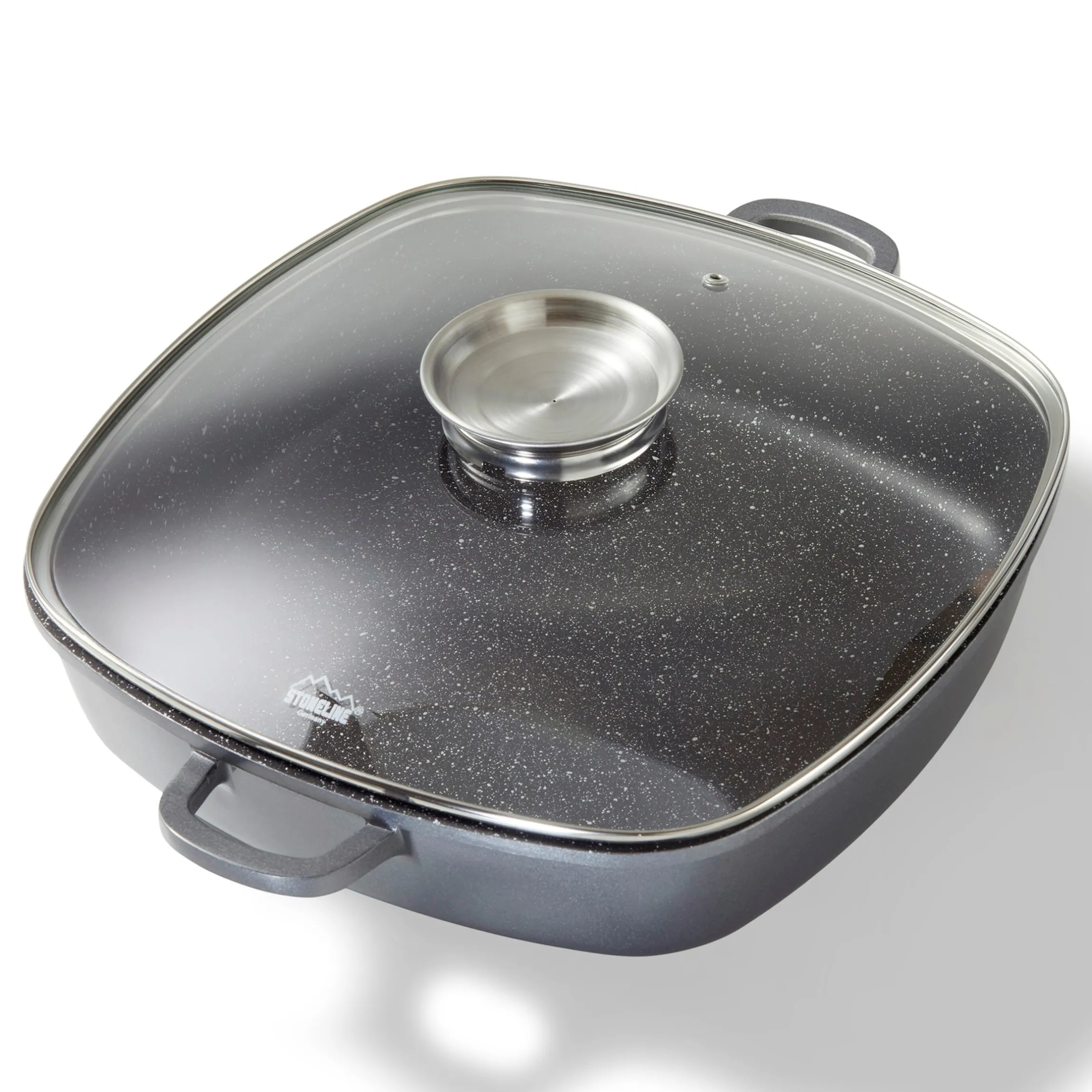 STONELINE Servierpfanne Eckig 32 cm | mit Deckel