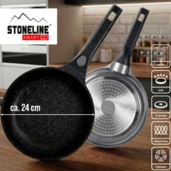 STONELINE SMART Bratpfanne 24 cm | ohne Deckel - Grau