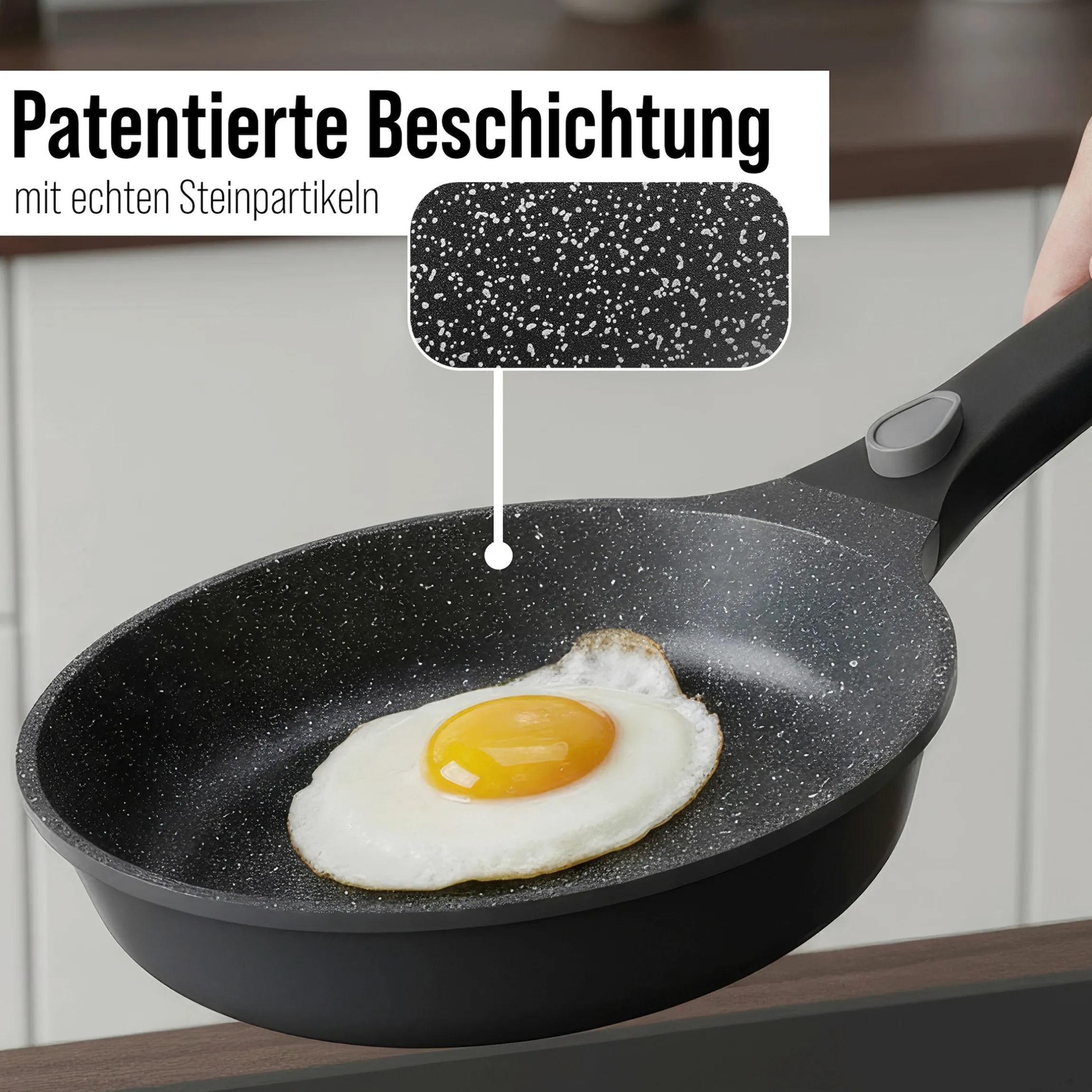STONELINE SMART Bratpfanne 20 cm | ohne Deckel - Grau