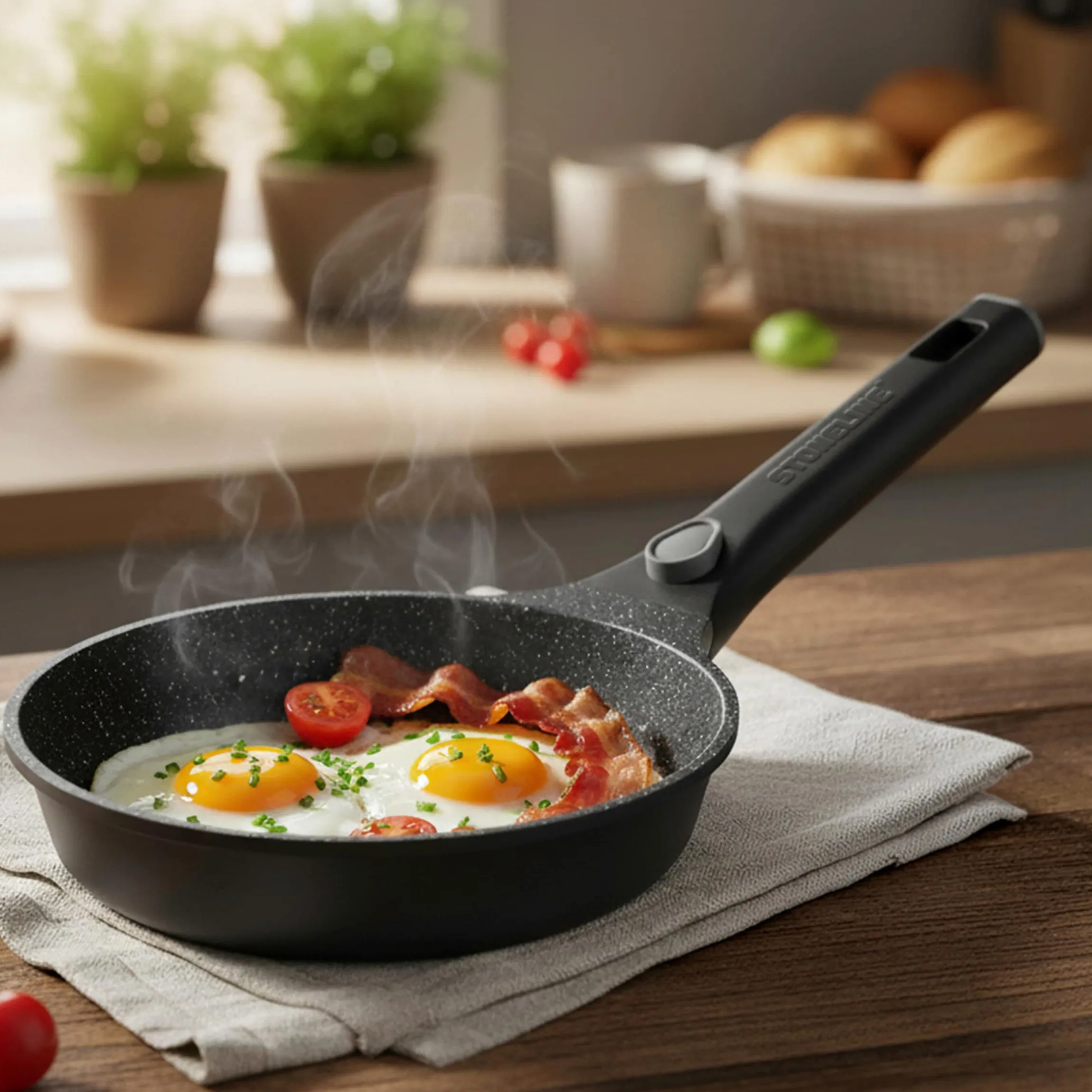 STONELINE SMART Bratpfanne 20 cm | ohne Deckel - Grau