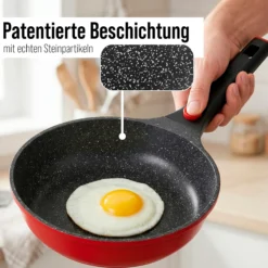 STONELINE SMART Bratpfanne 24 cm | ohne Deckel - Rot