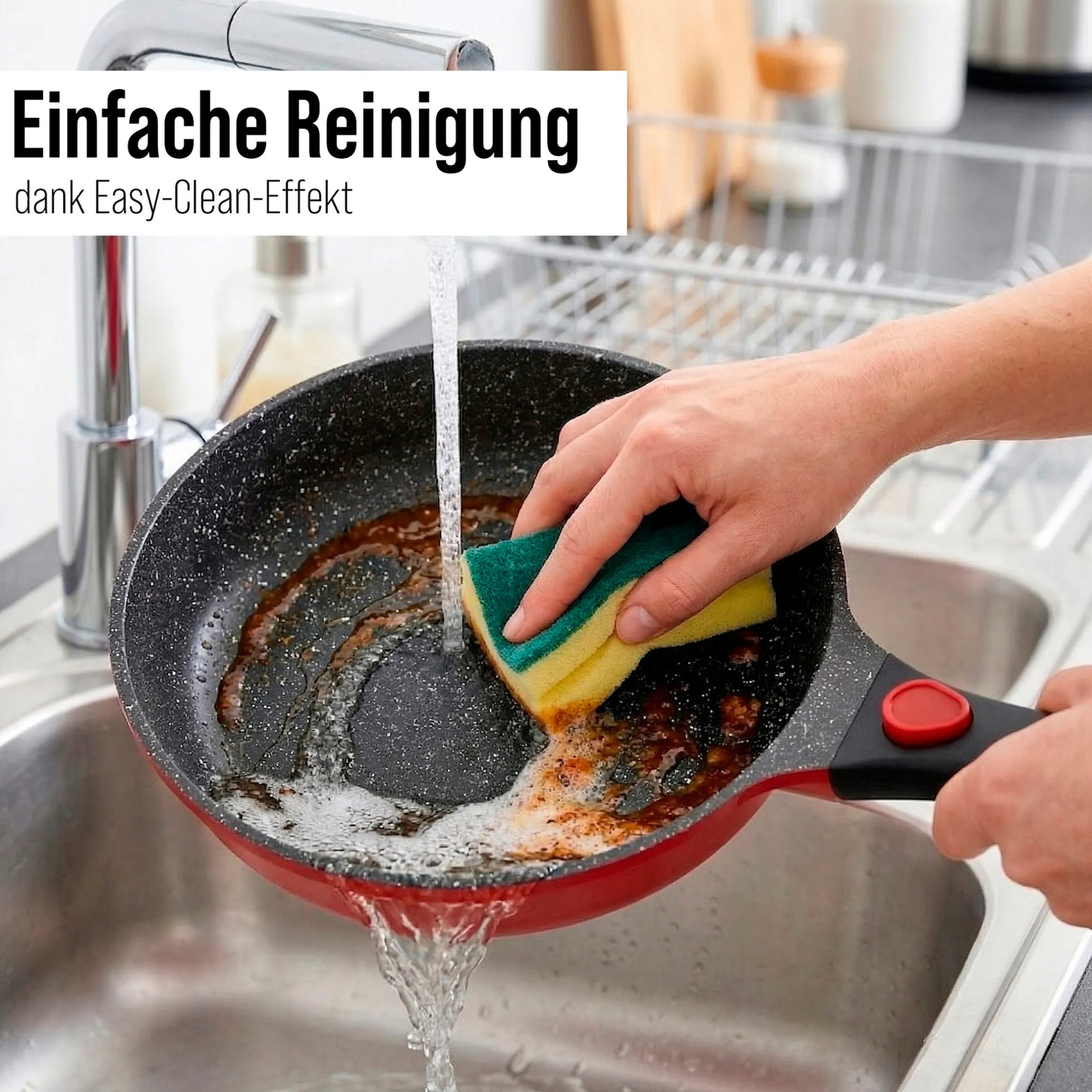 STONELINE SMART Bratpfanne 20 cm | ohne Deckel - Rot