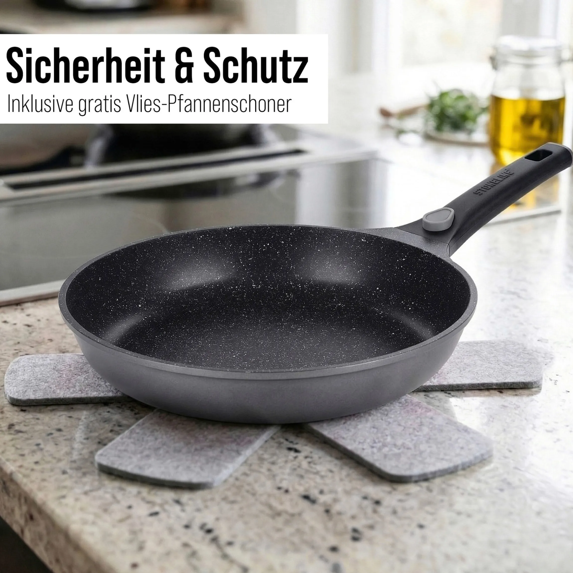 STONELINE SMART Bratpfanne 28 cm | ohne Deckel - Grau