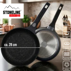 STONELINE SMART Bratpfanne 28 cm | ohne Deckel - Grau