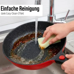 STONELINE SMART Pfannen-Set 6-teilig 20/24/28 | ohne Deckel - Rot