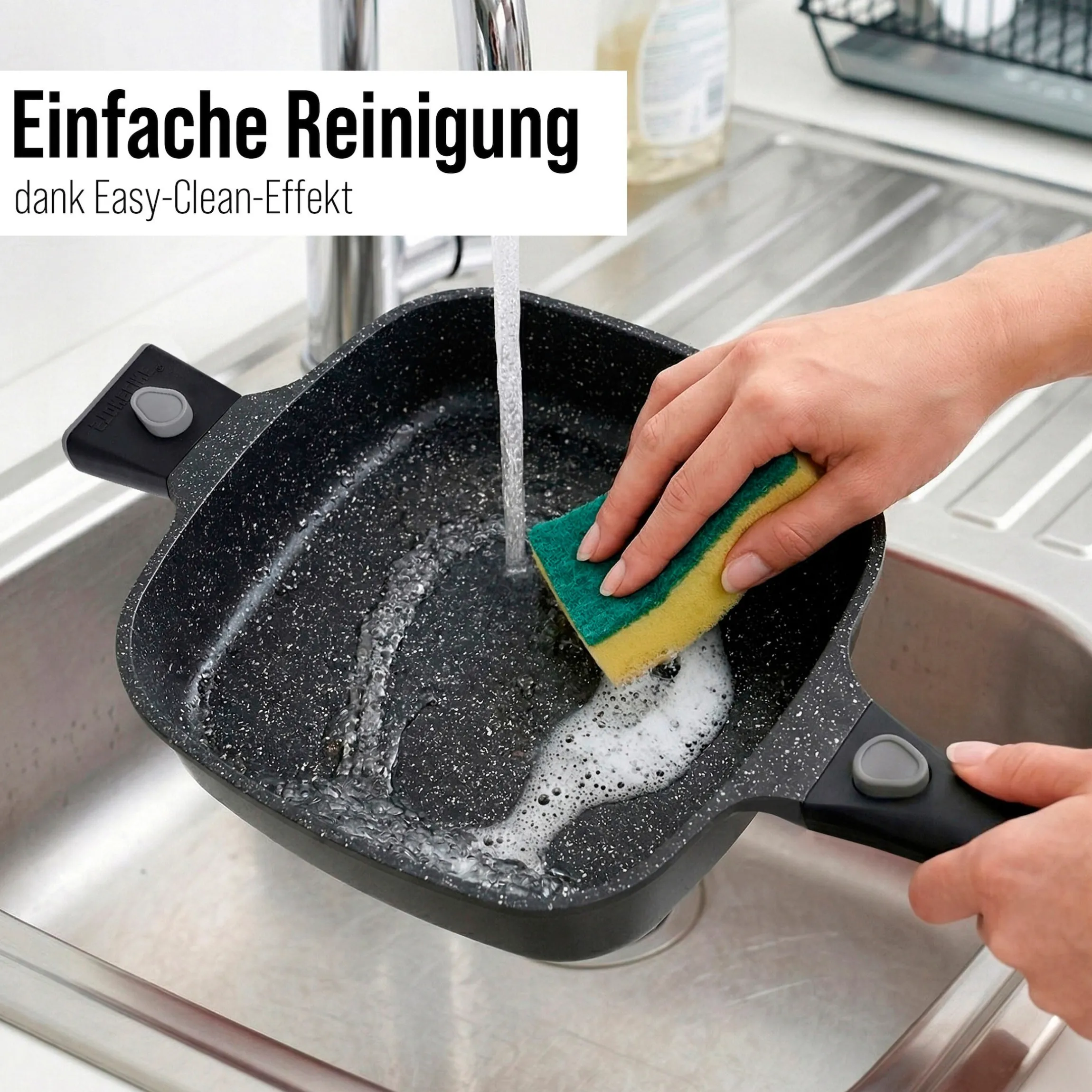 STONELINE SMART Servierpfanne Eckig 24 cm | mit Deckel