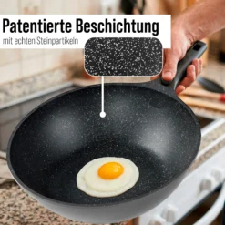 STONELINE SMART Wokpfanne 30 cm | mit Deckel - Grau