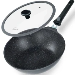 STONELINE SMART Wokpfanne 30 cm | mit Deckel - Grau