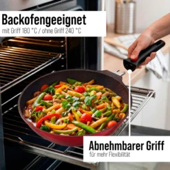 STONELINE SMART Wokpfanne 30 cm | mit Deckel - Rot