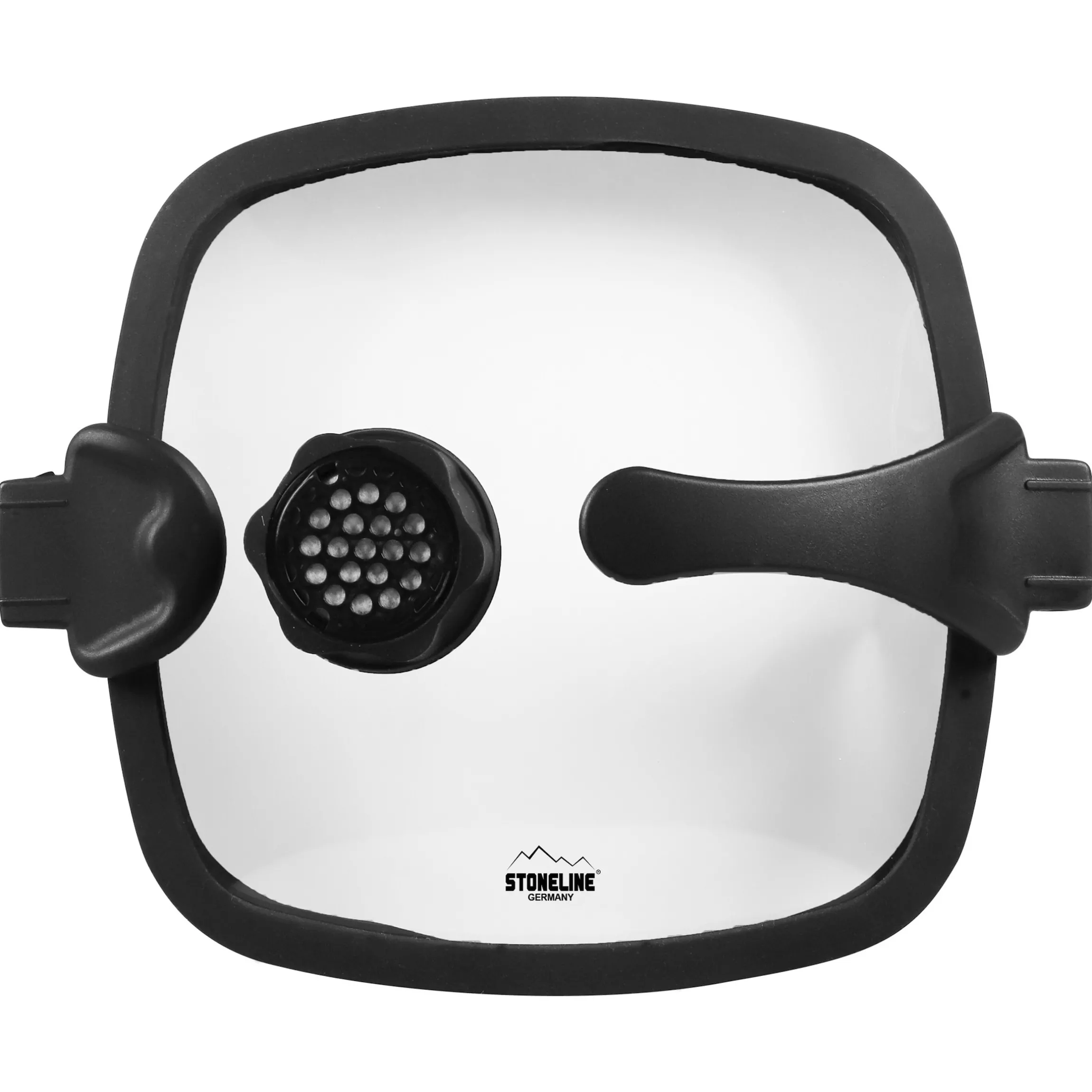 STONELINE SMELL WELL FUTURE Glasdeckel Eckig 24 cm mit SMELL WELL Funktion | Schwarz