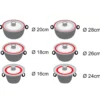 STONELINE Universal Glasdeckel Set 16/18/20 und 24/26/28 | Schwarz