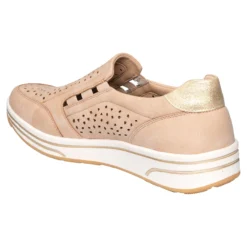 Stretch-Halbschuh mit Leder-Decksohle „Stefanie“ beige