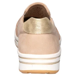 Stretch-Halbschuh mit Leder-Decksohle „Stefanie“ beige