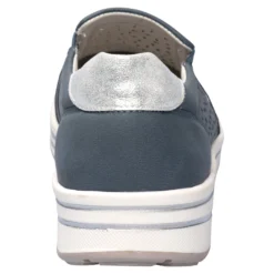 Stretch-Halbschuh mit Leder-Decksohle „Stefanie“ blau
