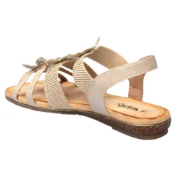 Stretch-Sandalette „Silke“ goldfarben