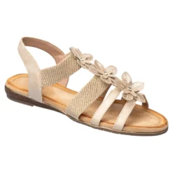 Stretch-Sandalette „Silke“ goldfarben