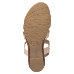 Stretch-Sandalette „Silke“ goldfarben