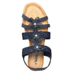 Stretch-Sandalette „Silke“ marine