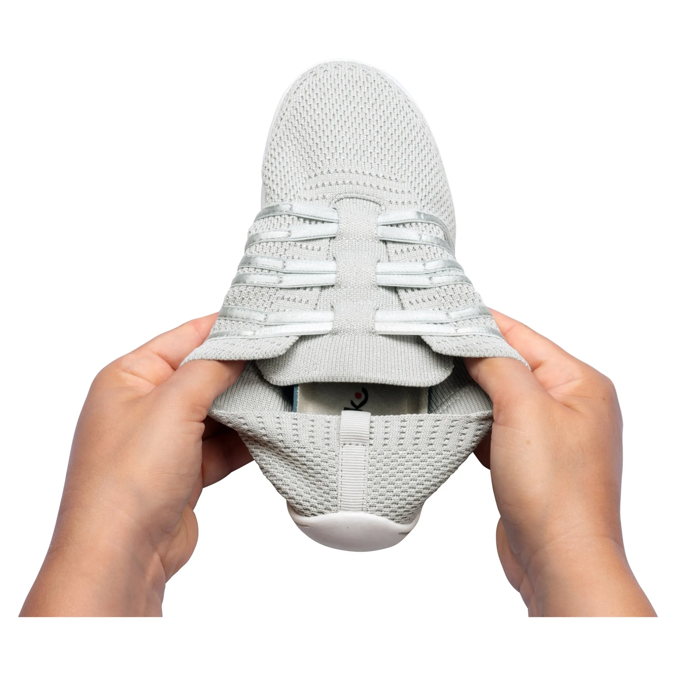 Stretch-Sneaker "Barfuß" silbergrau
