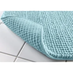 Super-Soft-Badematte, 80x50 cm hellblau