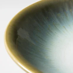 Suppenteller-Set, Steinzeug Flussufer blau, grün, weiß