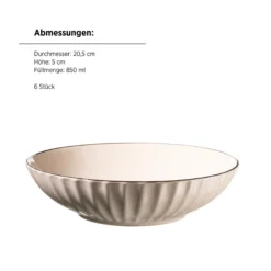 Suppenteller-Set, Steinzeug Osita