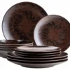 Tafelservice, Keramik Metallic Bronze