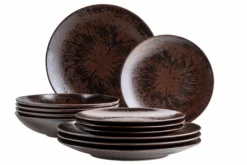 Tafelservice, Keramik Metallic Bronze