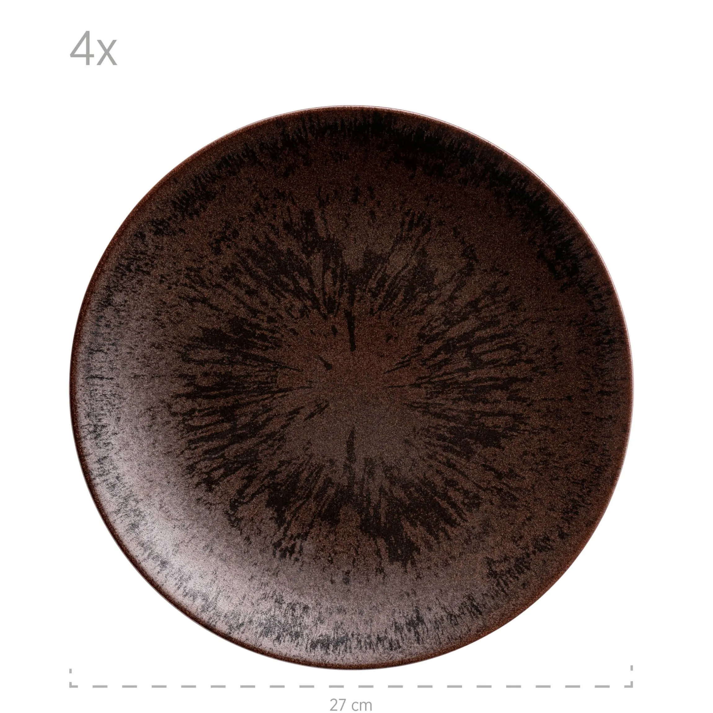 Tafelservice, Keramik Metallic Bronze