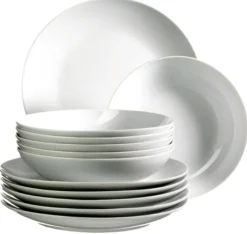 Tafelservice, Porzellan BARCA 6 x Speiseteller, 6 x Suppenteller
