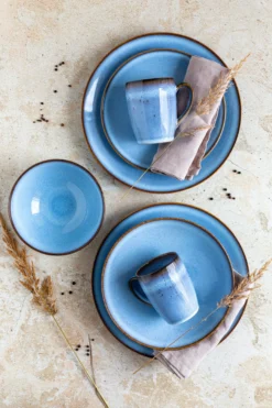 Tafelservice, Steinzeug Smoky's Blau