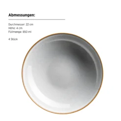 Tafelservice, Steinzeug Smoky's Weiß