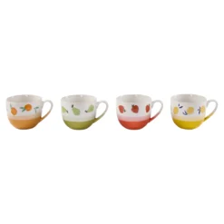Tassen-Set „Früchtchen“, 4 Stück je 465 ml