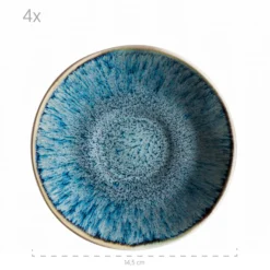 Tassen-Set, Steinzeug Frozen Blau