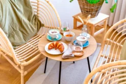 Tassen-Set, Steinzeug Frozen Weiß