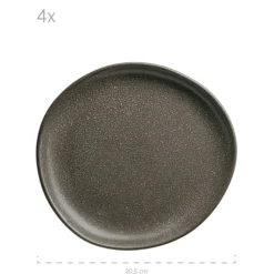 Tellerset, Keramik Marlena 6 x Speiseteller, 6 x Suppenteller