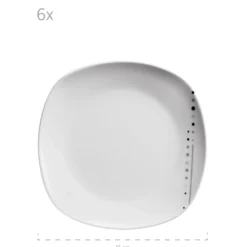 Tellerset, Porzellan Fadilla 6 x Speiseteller, 6 x Suppenteller, 6 x Dessertteller