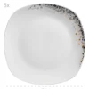 Tellerset, Porzellan Space Dust 6 x Speiseteller, 6 x Suppenteller, 6 x Dessertteller