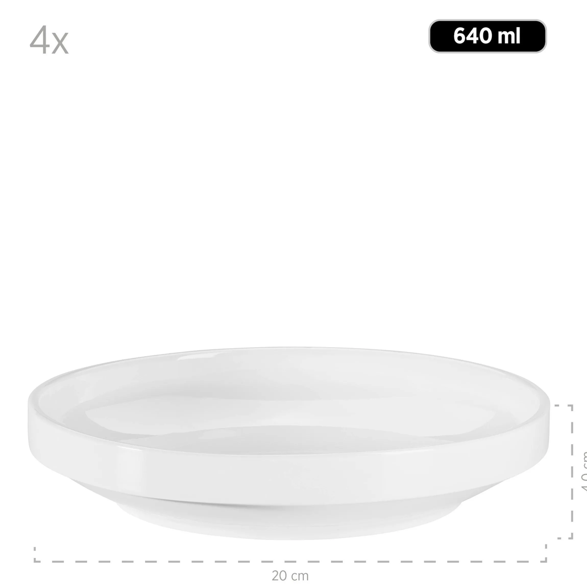 Tellerset, Porzellan Vada Weiß