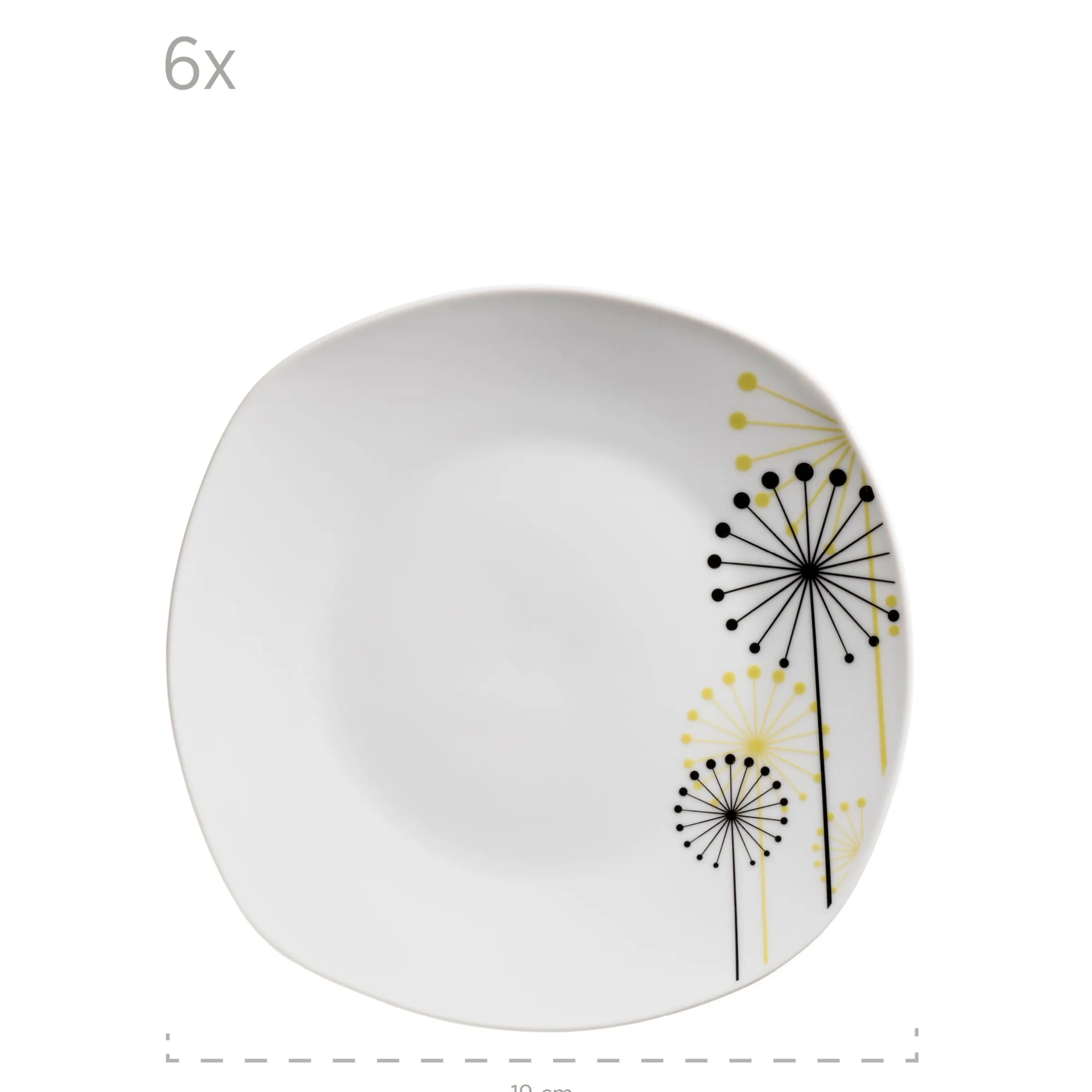 Tellerset, Porzellan Vanesa 6 x Speiseteller, 6 x Suppenteller, 6 x Dessertteller