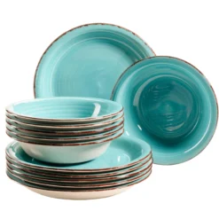 Teller-Set, Steingut Lumaca Laguna