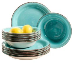 Teller-Set, Steingut Lumaca Laguna