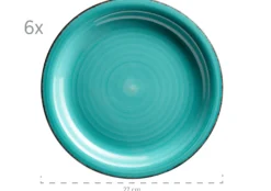 Teller-Set, Steingut Lumaca Laguna