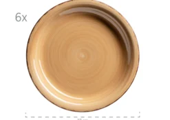 Teller-Set, Steingut Lumaca Olivgrün